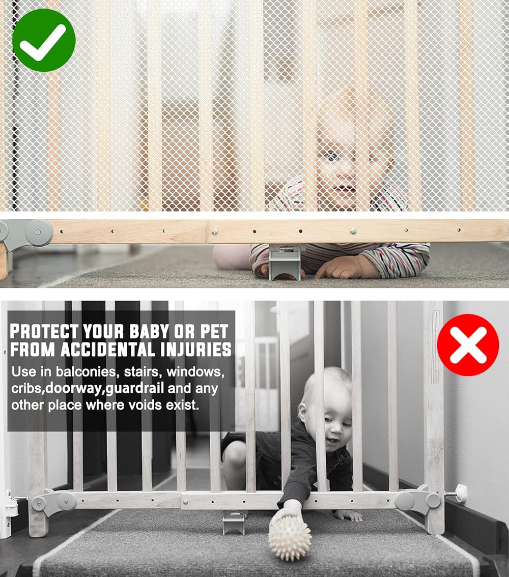 JIFTOK Weatherproof railing net resists rain and sun for outdoor use.