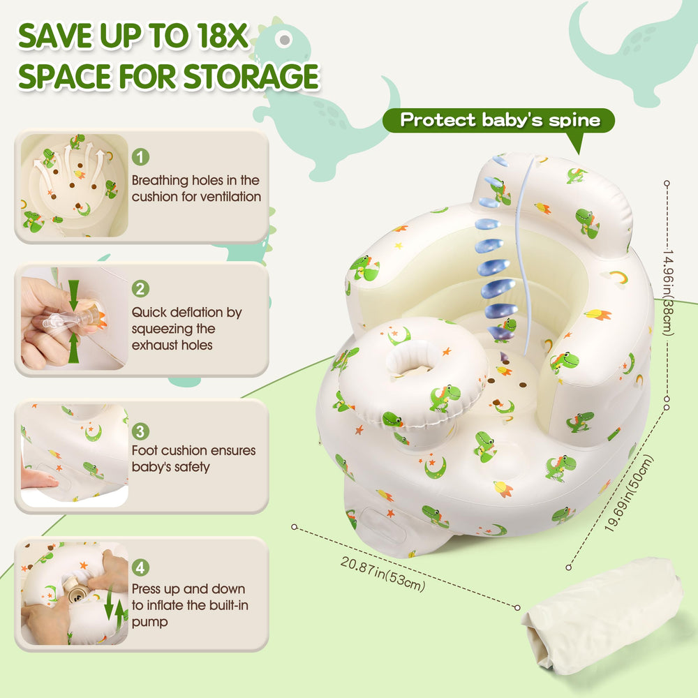 Jikasho baby seat on floor offers versatile use at home or outdoors
