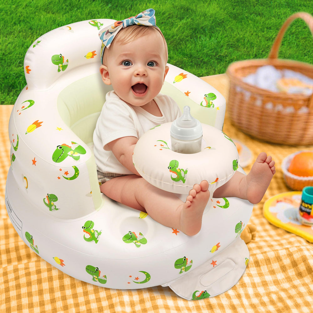 Jikasho ergonomic ring backrest supports baby while learning to sit