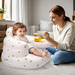 Jikasho inflatable seat with back-support for ergonomic seating.