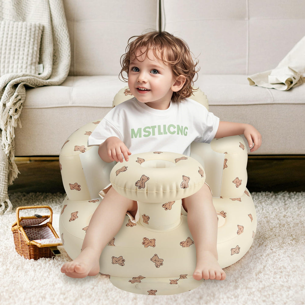 Jikasho inflatable baby seat with built-in tray surface for meals and play
