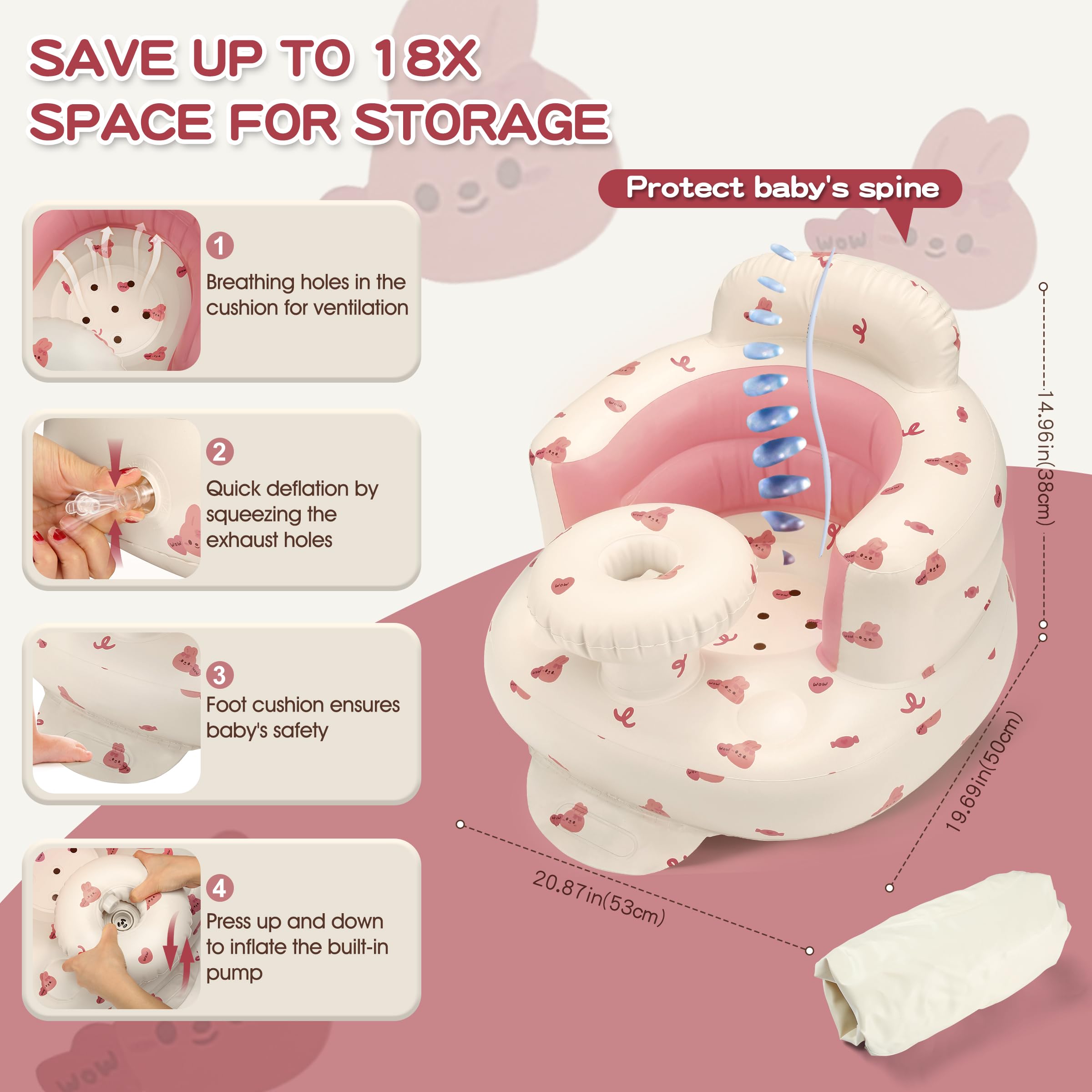 Jikasho quick vent valve enables fast deflation and compact storage.