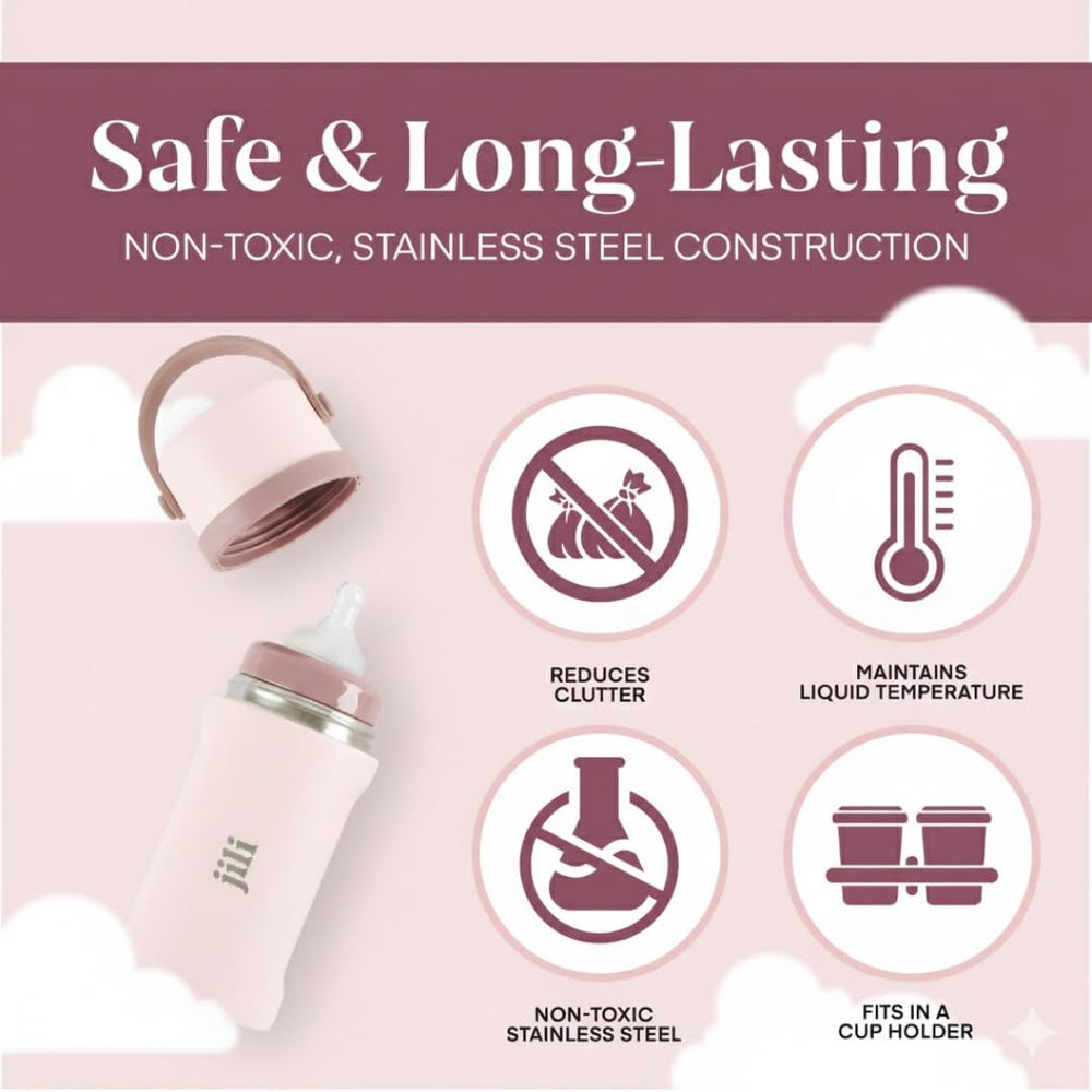 Jili leak-proof lid minimizes spills during travel and transit.