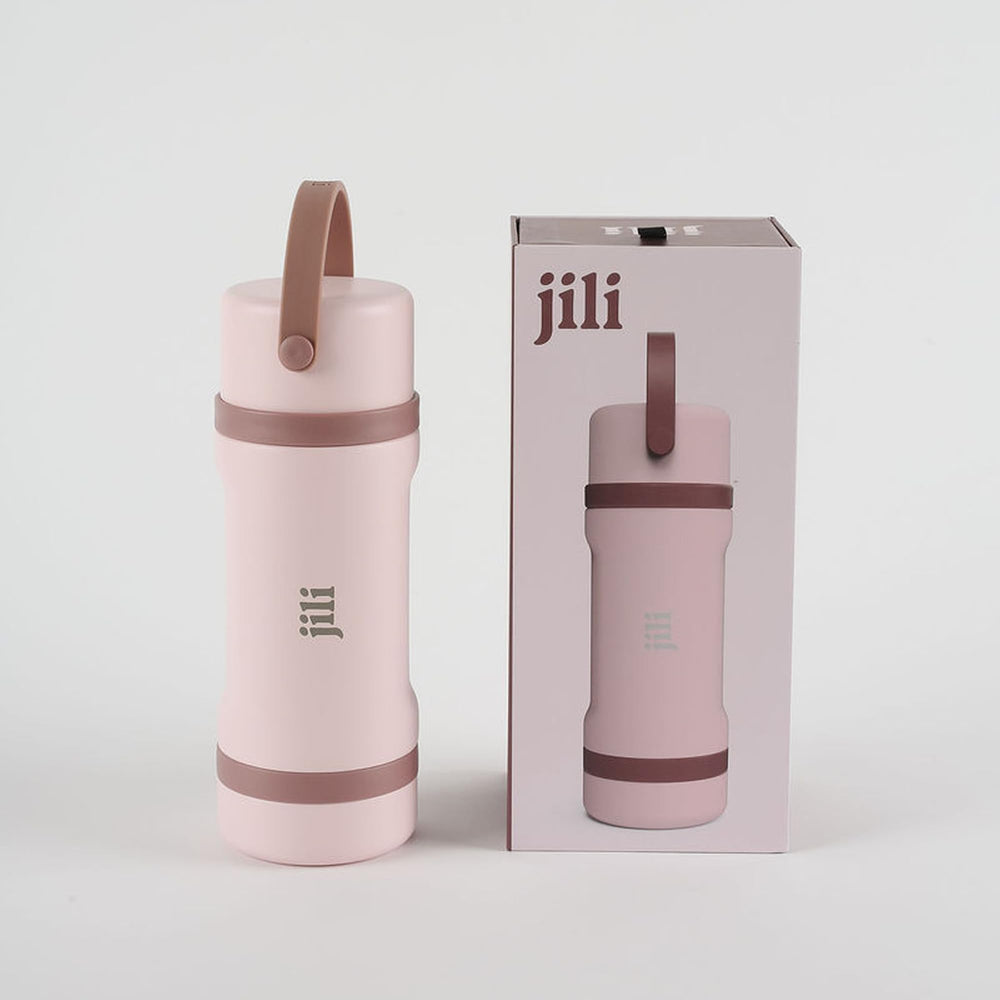 Jili all-in-one bottle supports travel with convenient integrated features.