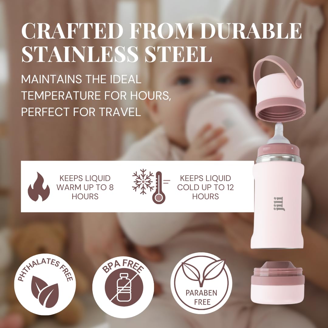 Jili spill-proof funnel keeps pouring formula tidy and clean.