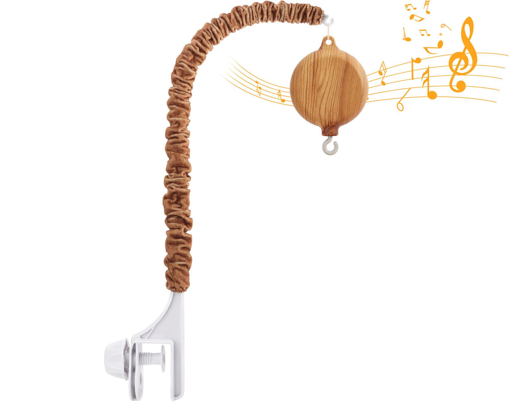 JILPAK crib mobile arm with music box, easy to install on most cribs.