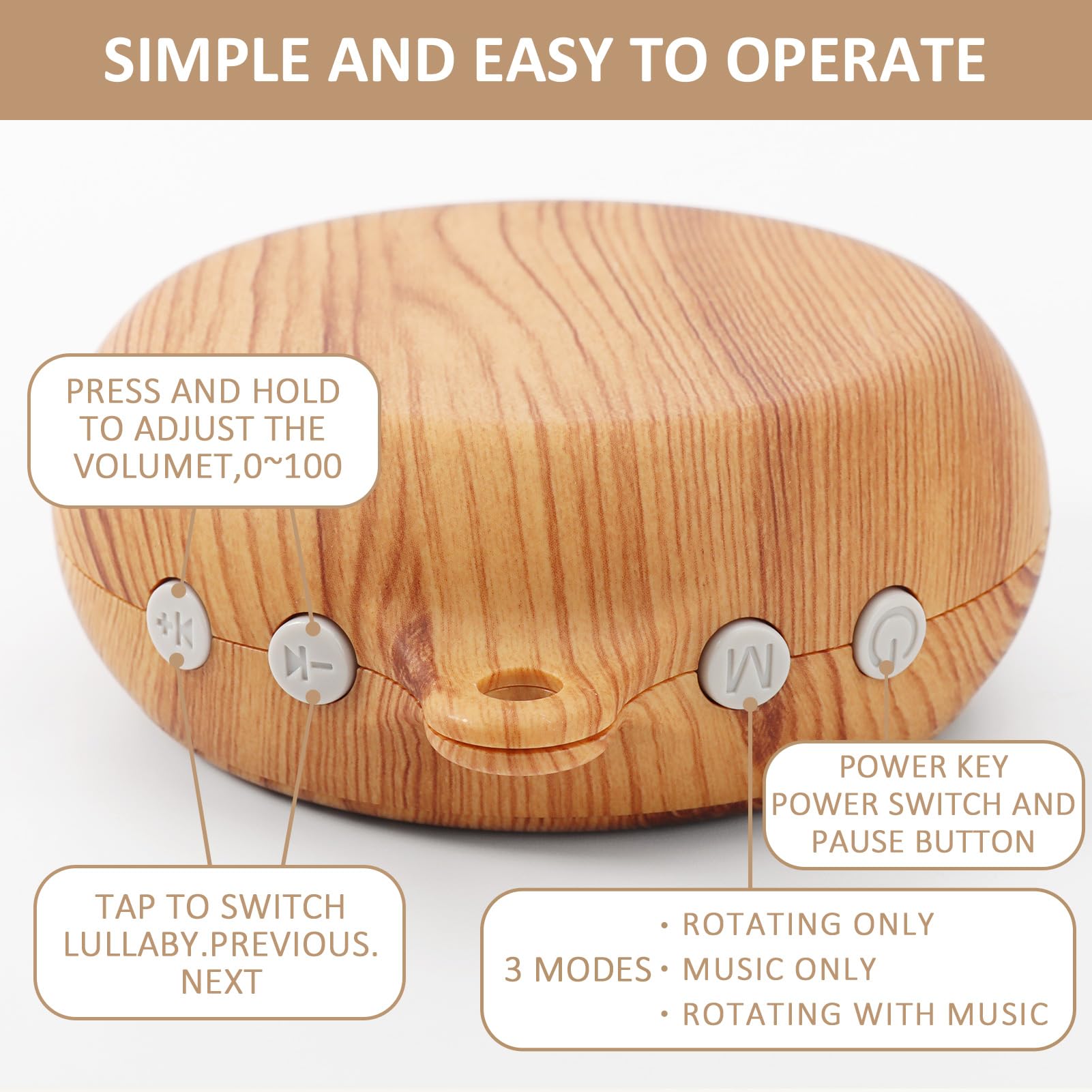 Crib mobile motor with 35 lullabies and multiple modes by JILPAK.