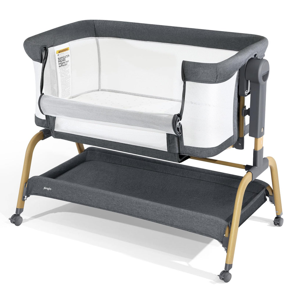 Jimglo 3-in-1 bassinet standalone mode for safe sleep.