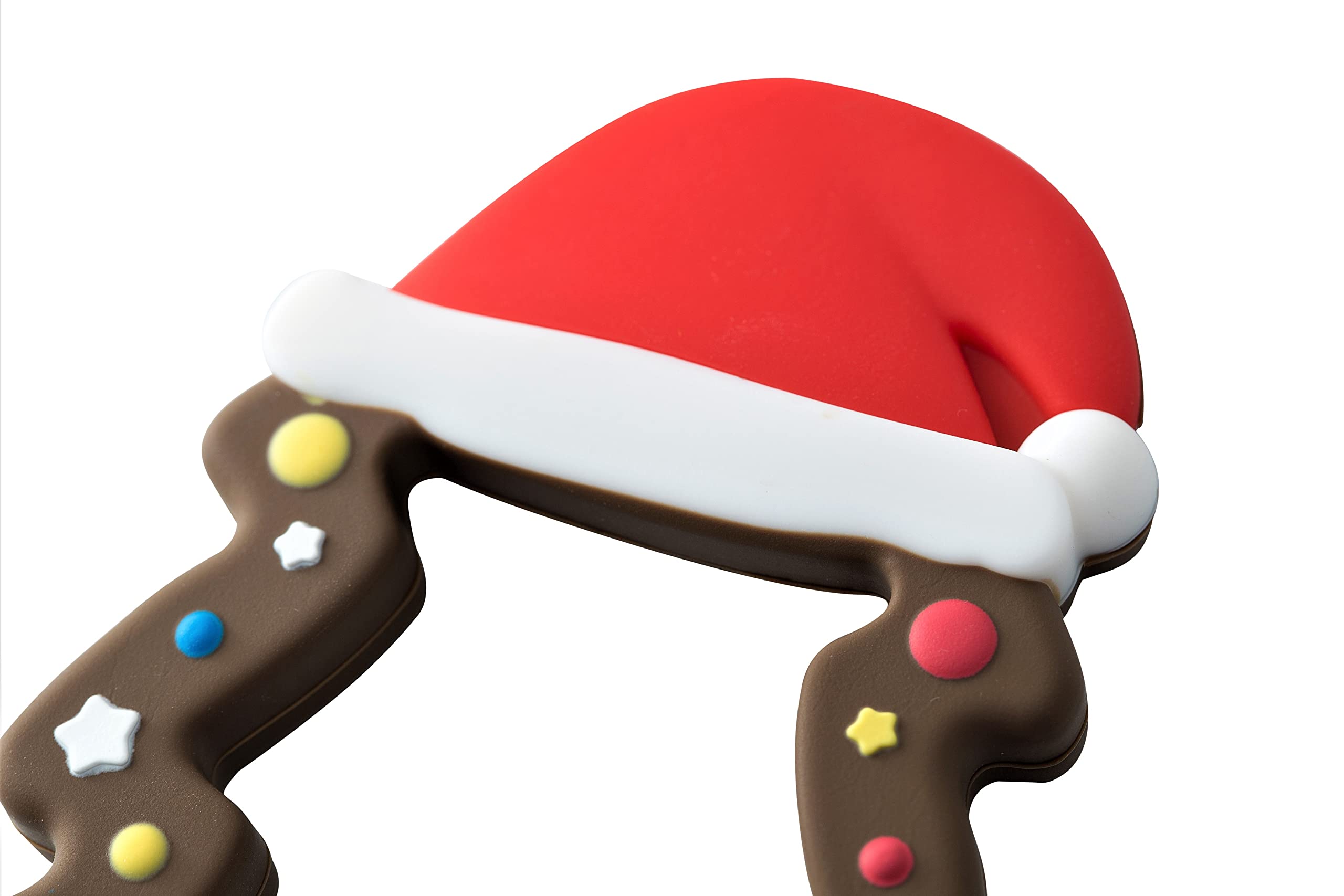 Jimibaby teether in festive gift packaging ready to gift.