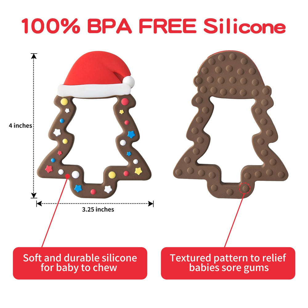 Jimibaby teether features a large center hole for easy grip.