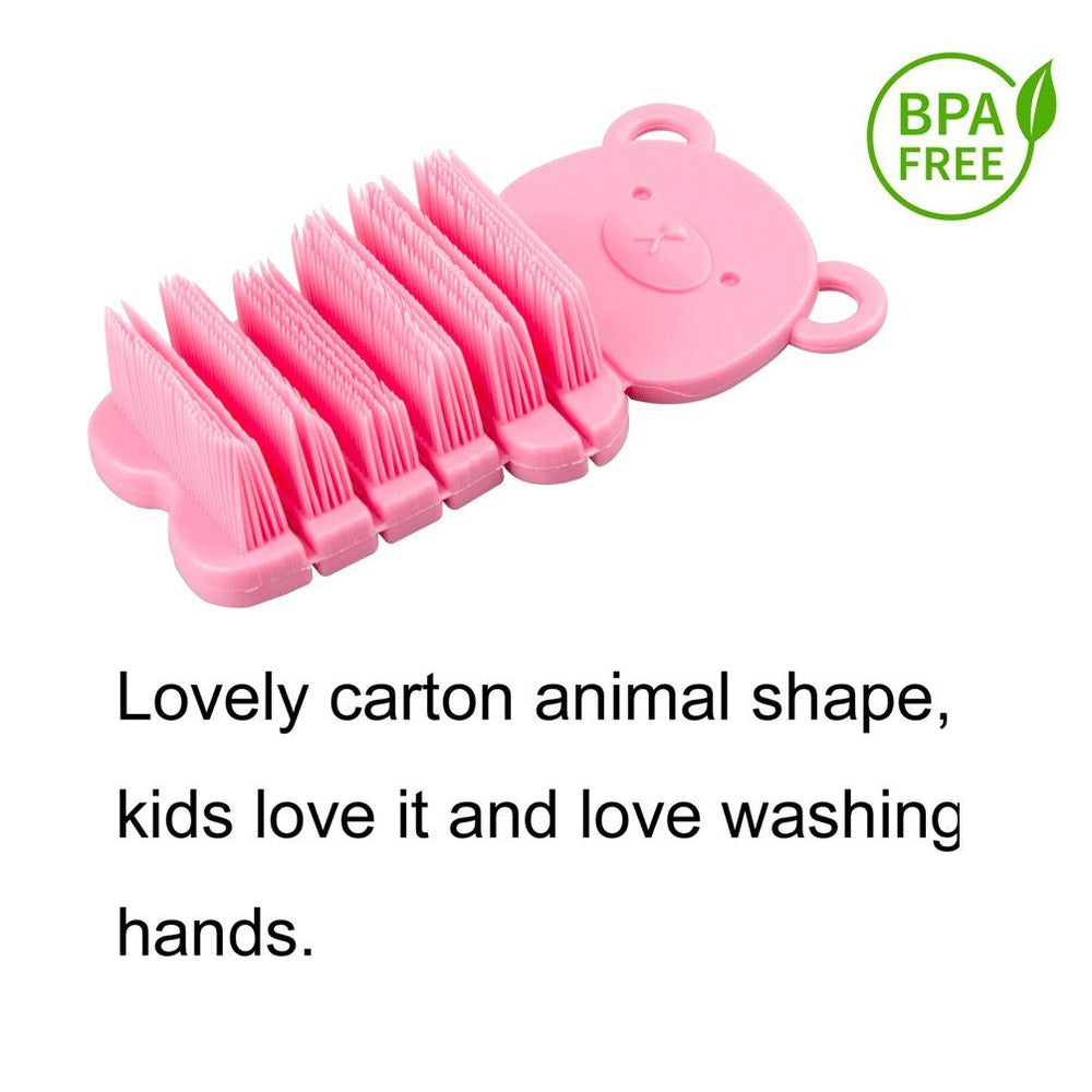 JINCH nail scrubber brush kids yellow bear design adds playful hygiene.