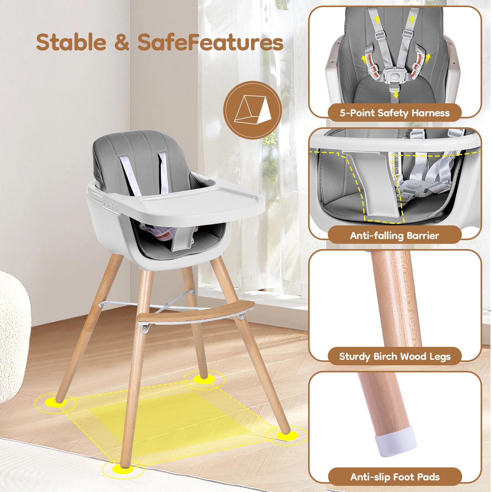 jincheng PU leather cushion provides soft, wipe-clean seating comfort.