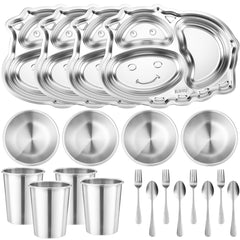 Jinei cow-shaped plate for kids, promoting portion control at mealtimes