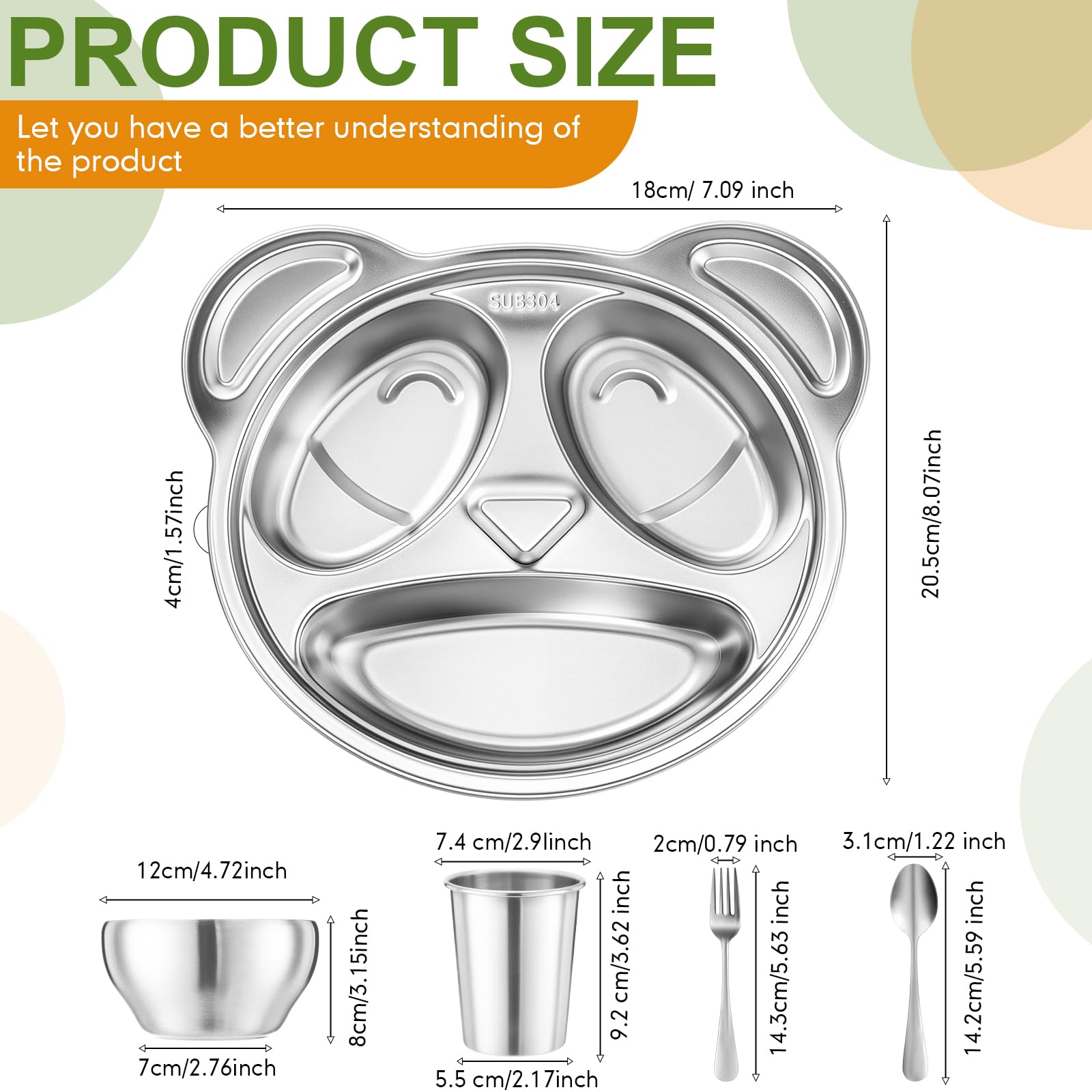 Jinei panda plate set image highlights child-friendly design engaging toddlers at meals.
