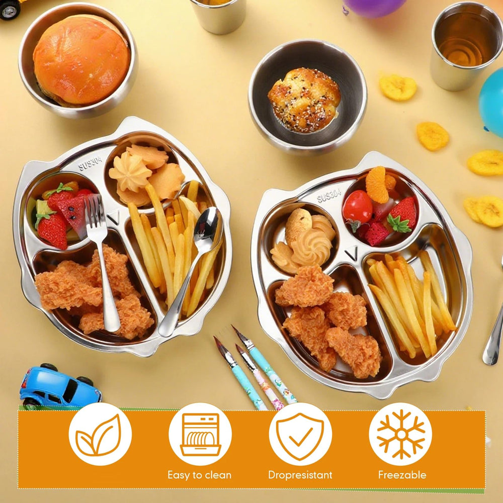 Jinei kid forks, sturdy stainless design for confident self-feeding.
