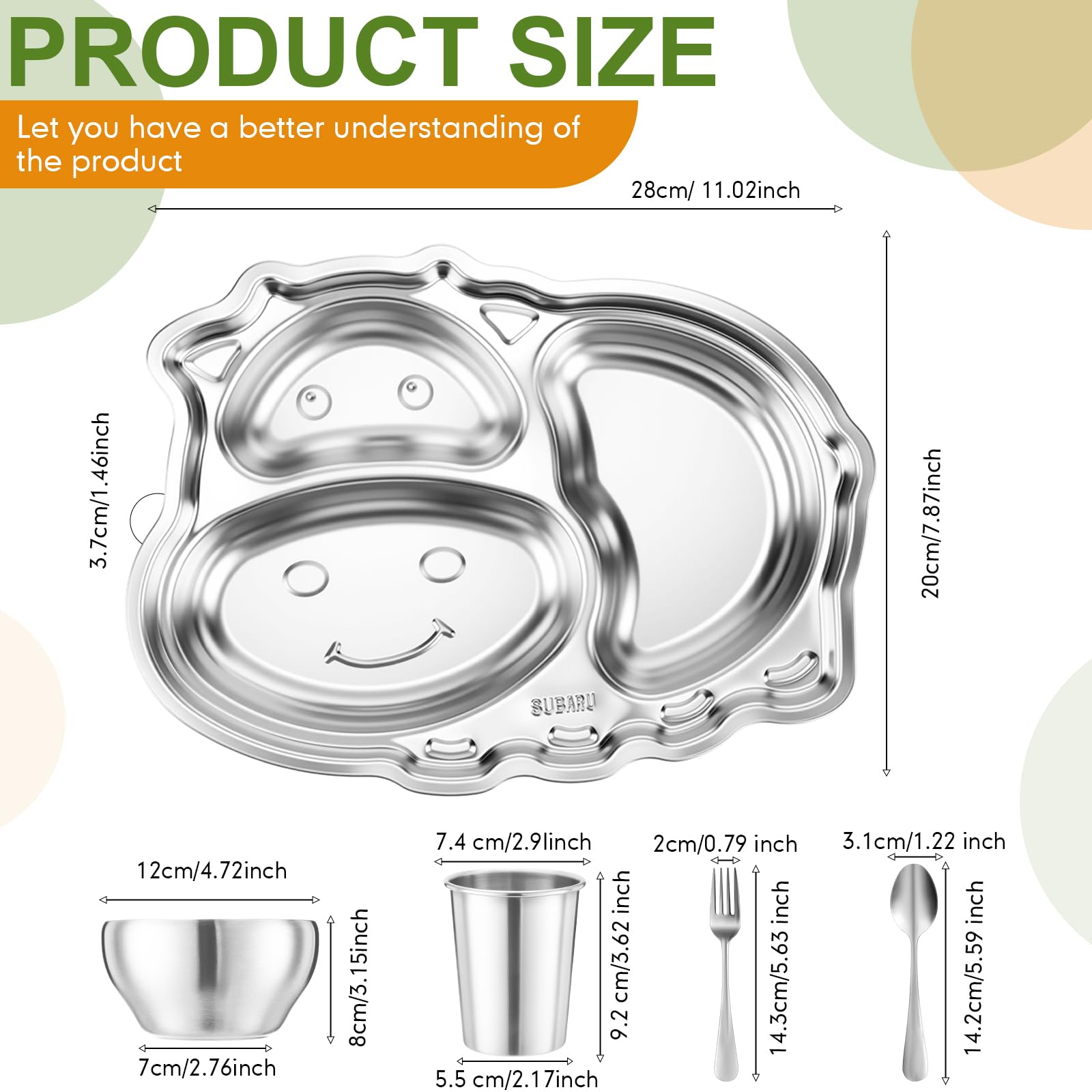 Jinei stainless steel bowl for durable, easy-to-clean toddler meals