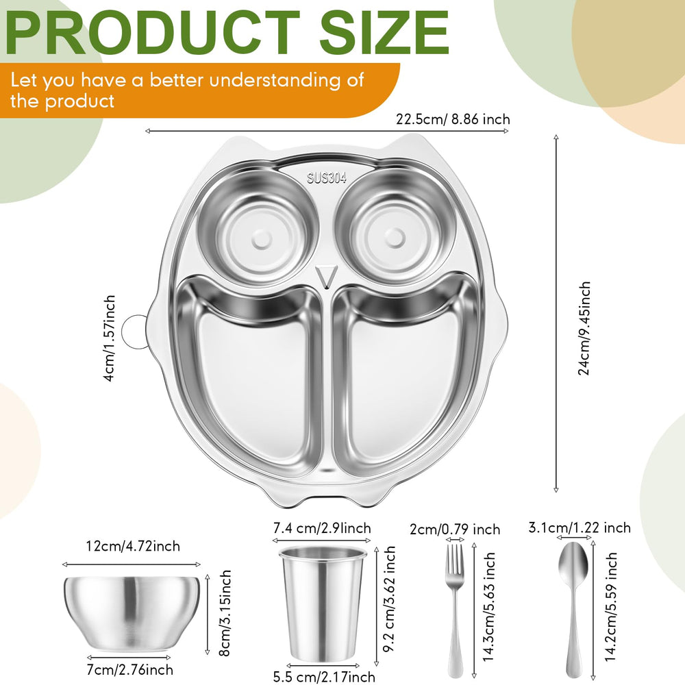 Jinei kid-friendly steel bowls, stackable for easy toddler dining.