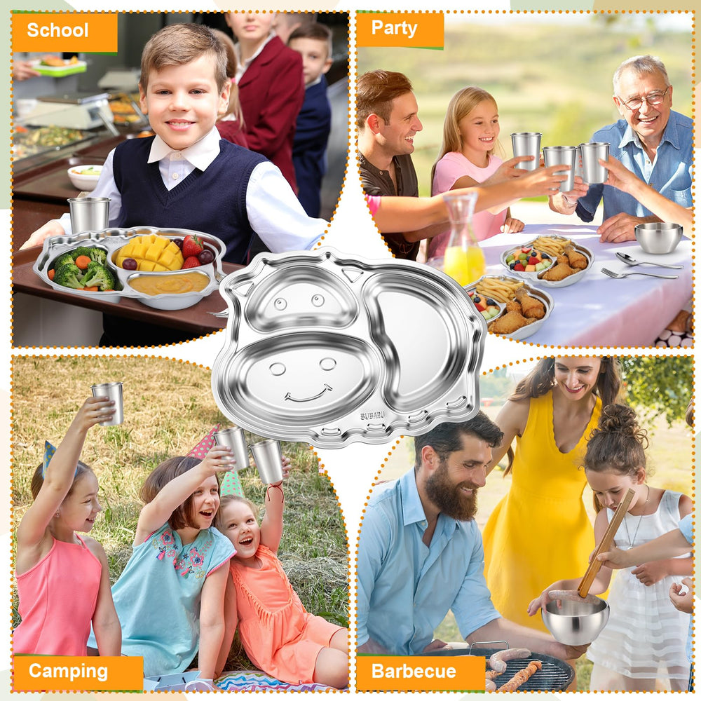 Jinei stainless steel fork with toddler-friendly design for safe feeding