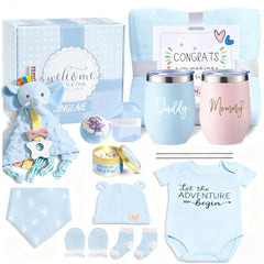 JINGLAIE new mom gift basket, curated essentials for welcoming a baby.