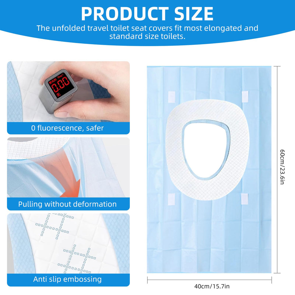 JinluCare XL front-to-back coverage on a public restroom seat