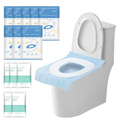 JinluCare XL toilet seat cover in use for full seat protection on public toilets