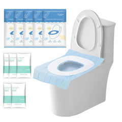 JinluCare XL toilet seat cover shown on a public restroom seat for full coverage.