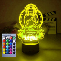 Jinnwell 3D Buddha night light illuminates bedrooms with calming glow.