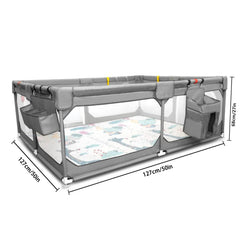 JINXIA net basket inside playpen keeps toys within reach