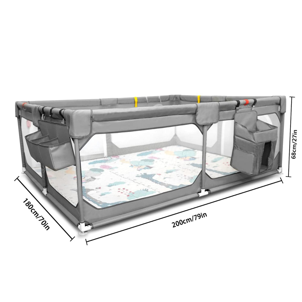 JINXIA playpen mat offers soft bedding for comfortable supervised play