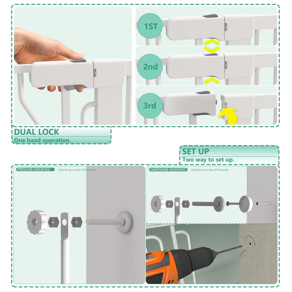 Jiprlak 51-inch cat gate hallway use for pet separation
