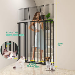 Jiprlak51 adjustable cat door wide enables flexible doorway access for pets.