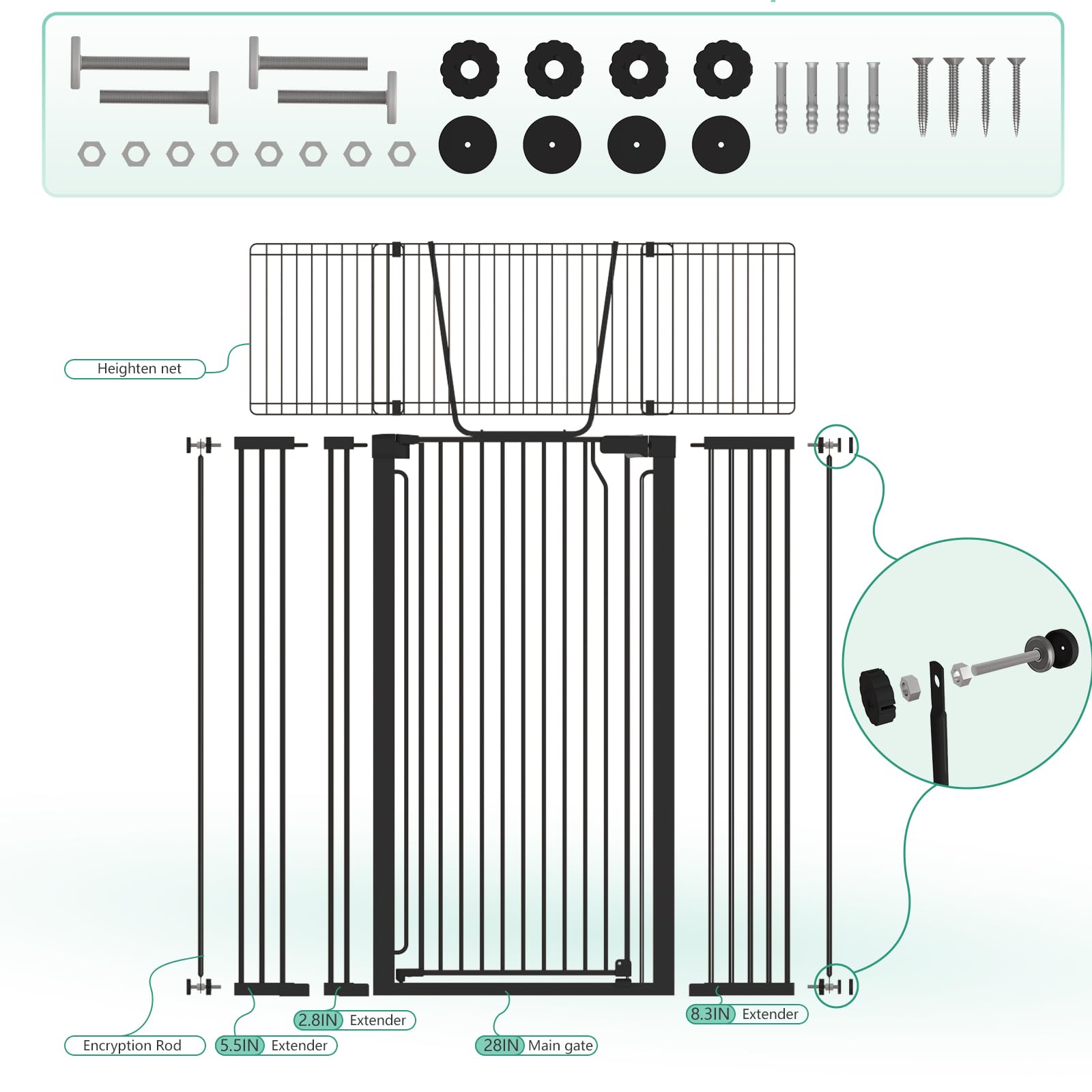 Jiprlak51 pressure-mounted design allows quick, tool-free installation.