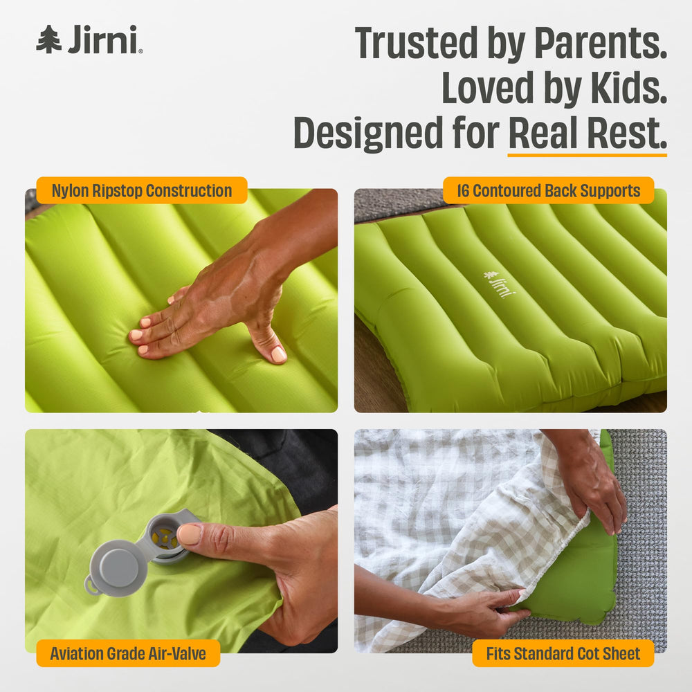 Jirni inflatable bumpers help keep toddlers safely centered
