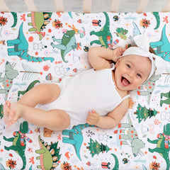 JISEN crib sheet shows 52x28 inch dimensions for standard cribs