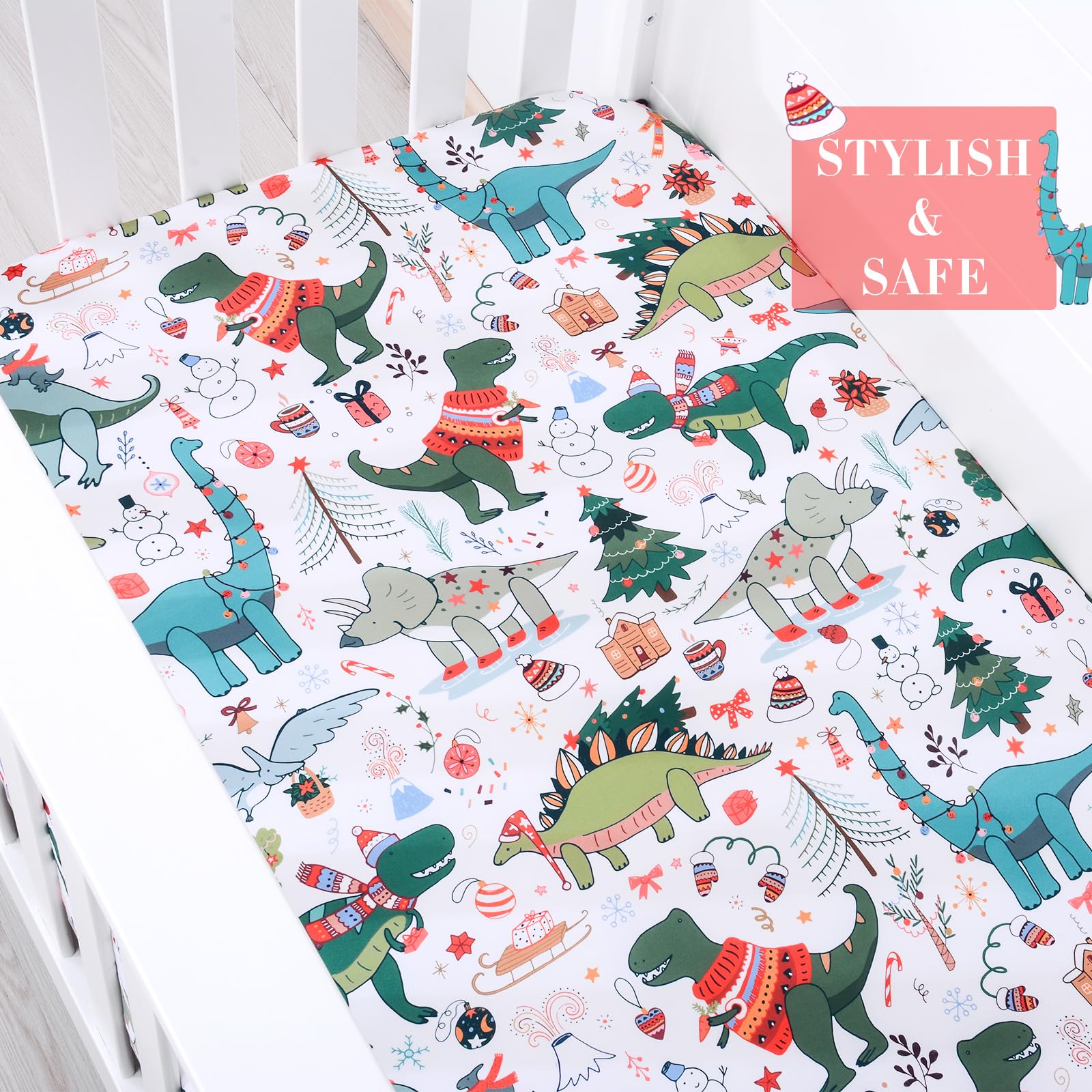 JISEN easy-care machine-washable crib sheet for busy families