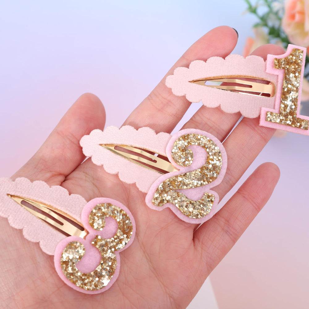 Jissoo baby party hair clip adds festive sparkle to any look.