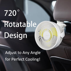 JISULIFE 720-degree rotatable stroller fan offers flexible airflow angles.