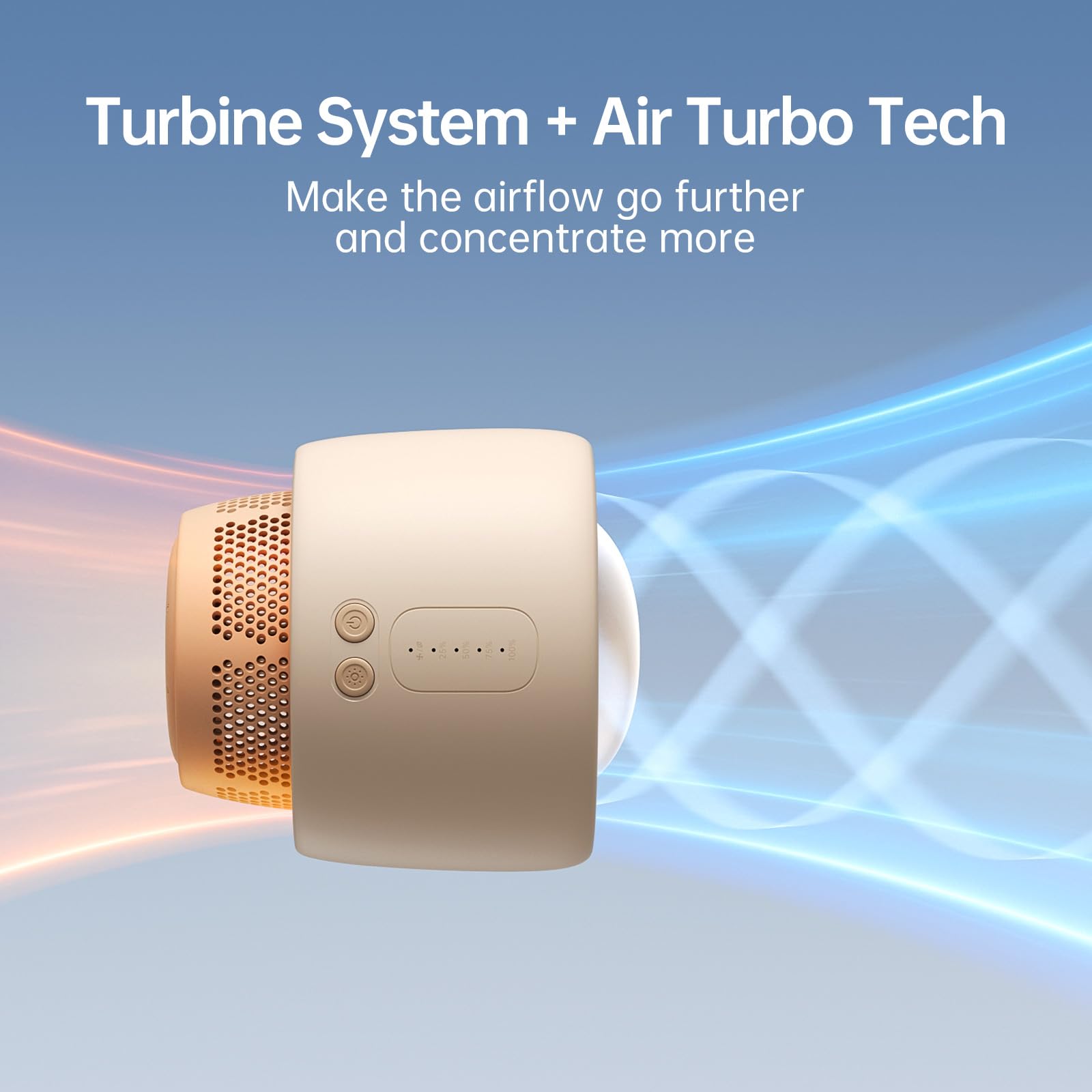 JISULIFE crib fan air turbo technology delivering stronger airflow for nap time