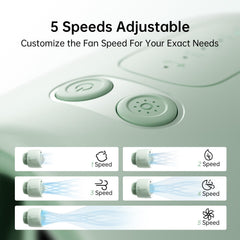 JISULIFE stroller fan with BPA-free silicone bracket for safety