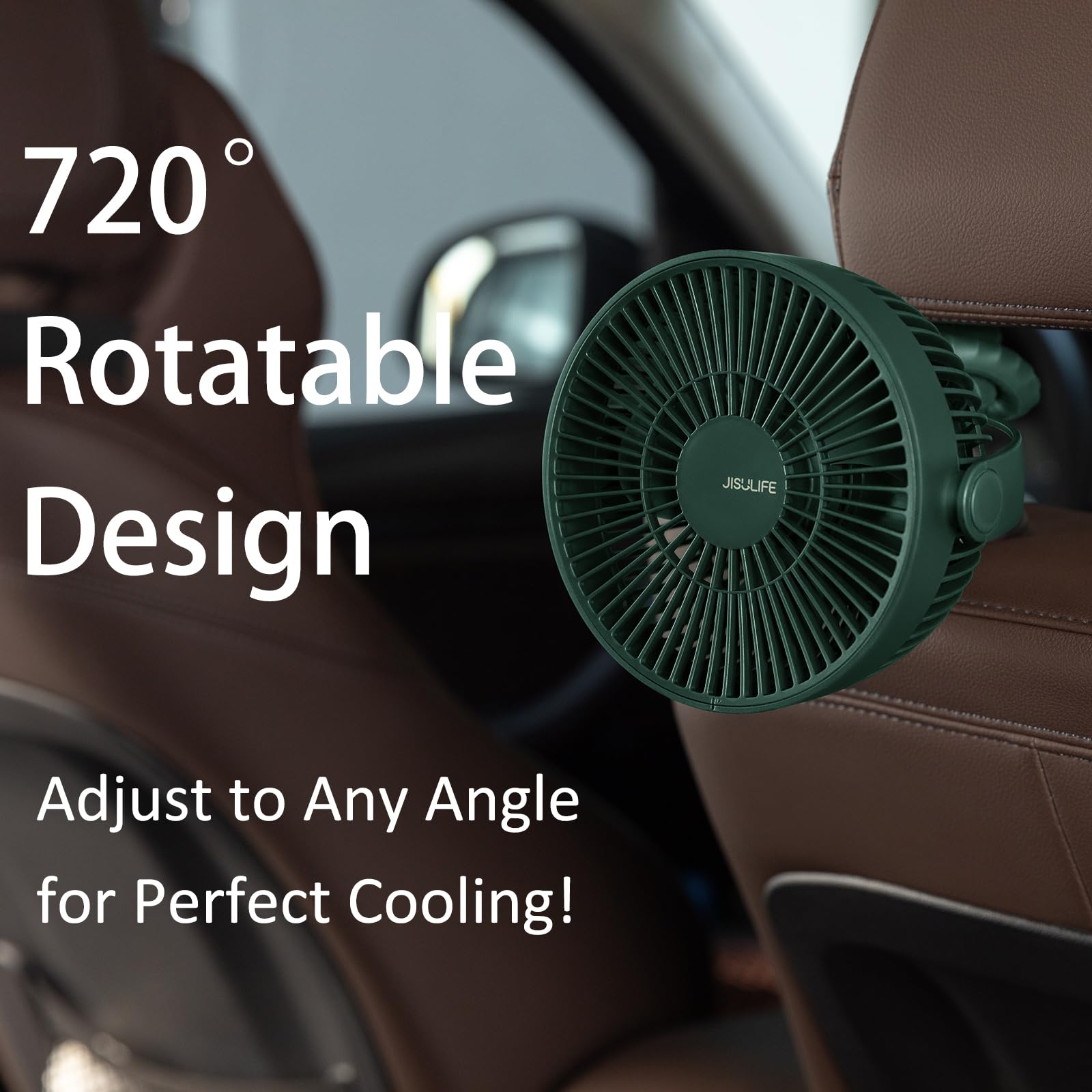 JISULIFE clip-design fan securely attaches to crib or seat.