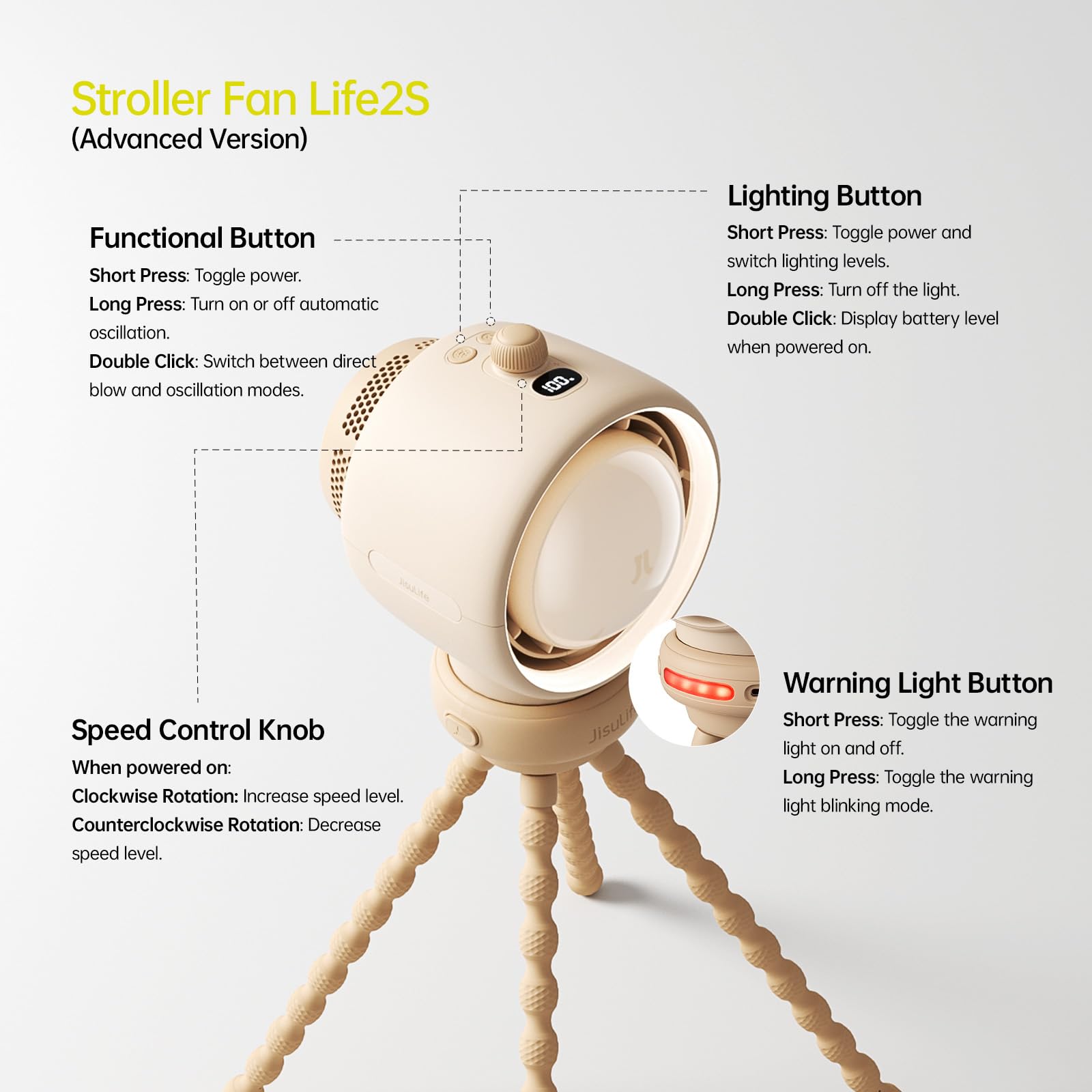 JISULIFE night light adds gentle illumination for late-night feeds