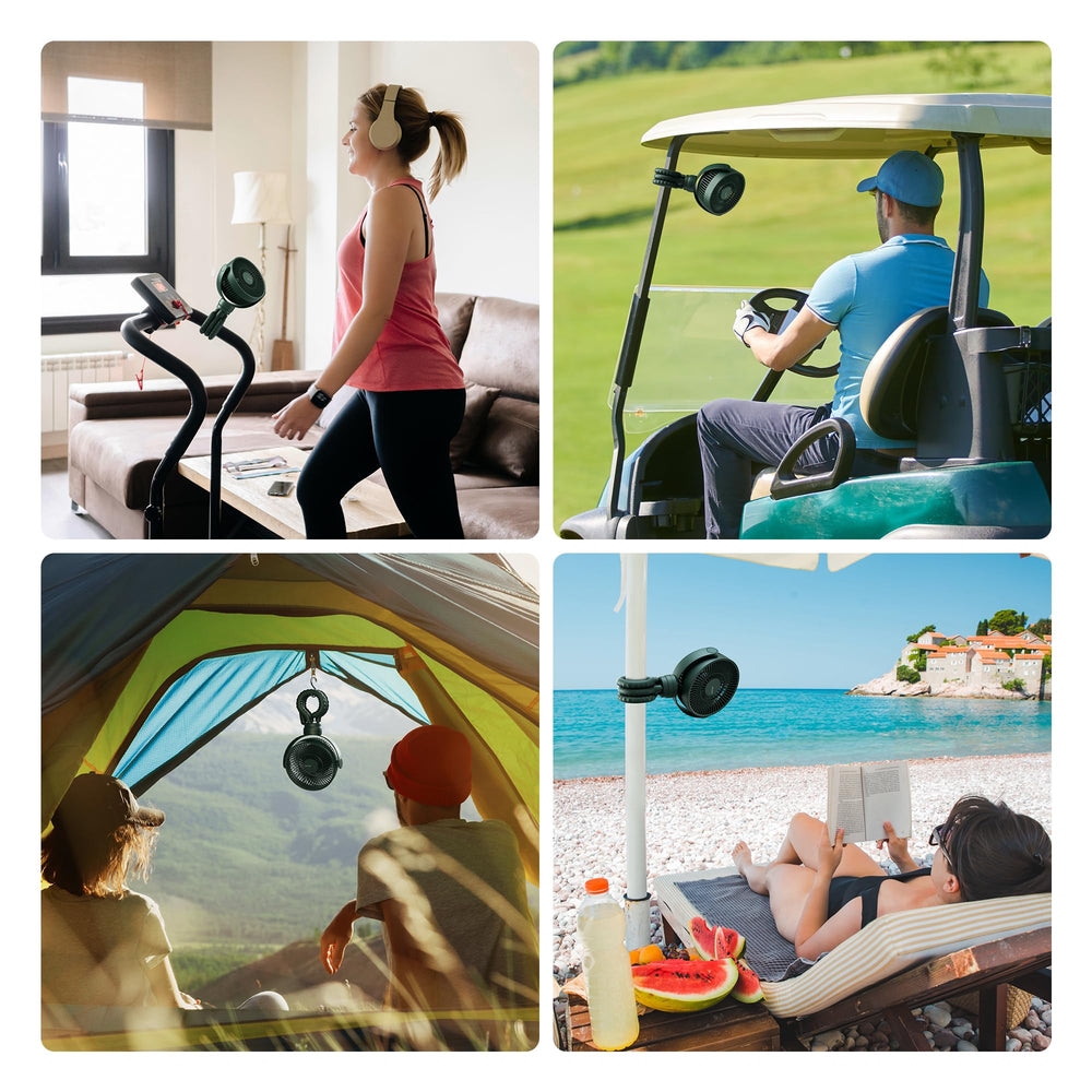JISULIFE compact design suits cribs, carts, and treadmills for versatile cooling.