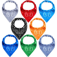 Jiuguva bandana bib in black paisley, absorbent protection during meals