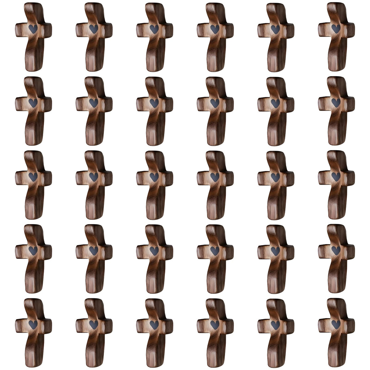 JIUKONG 30-pack wooden cross fidget in hand for calming focus.