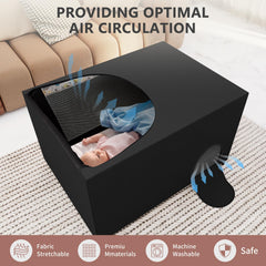 JIUKONG blackout cover side panel zip enables adjustable light during naps.
