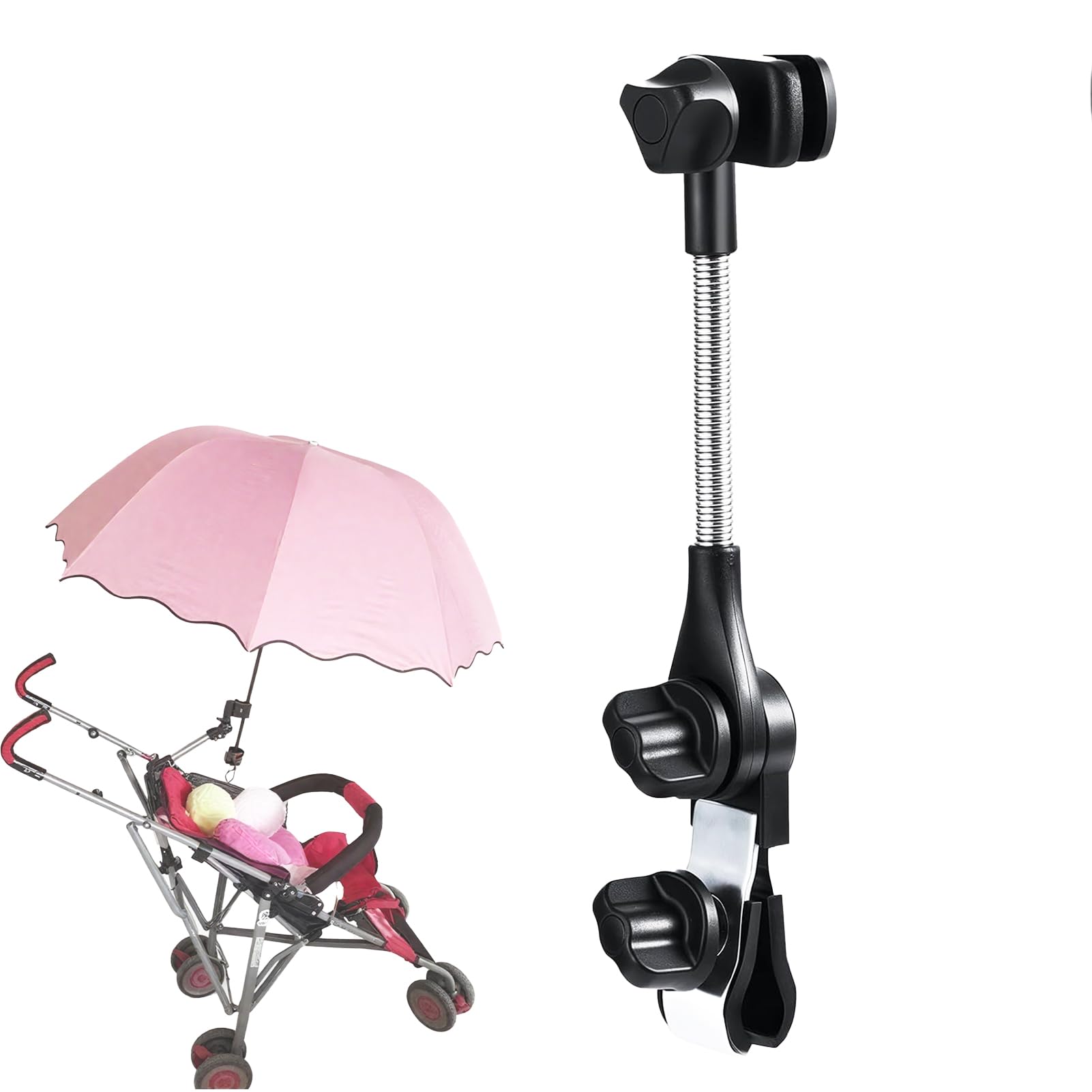 JIUKONG dual locking knobs keep the umbrella stable in breezy conditions