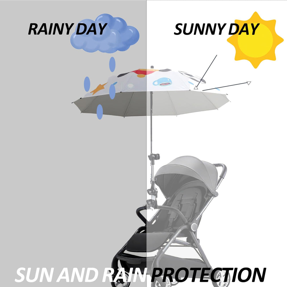 JIUKONG stroller umbrella mount offers easy install on 0.6–1.2 inch handles