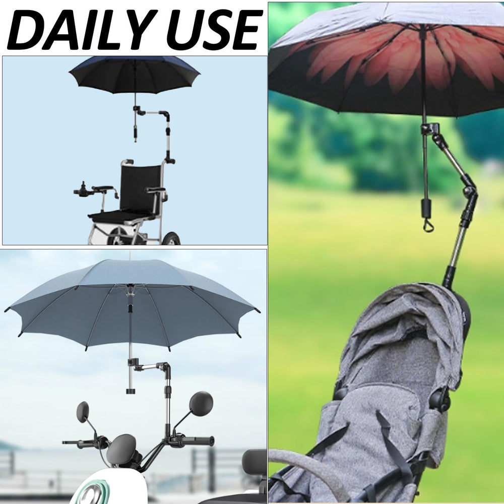 JIUKONG umbrella holder for chairs, bikes, and wheelchairs for hands-free sun protection