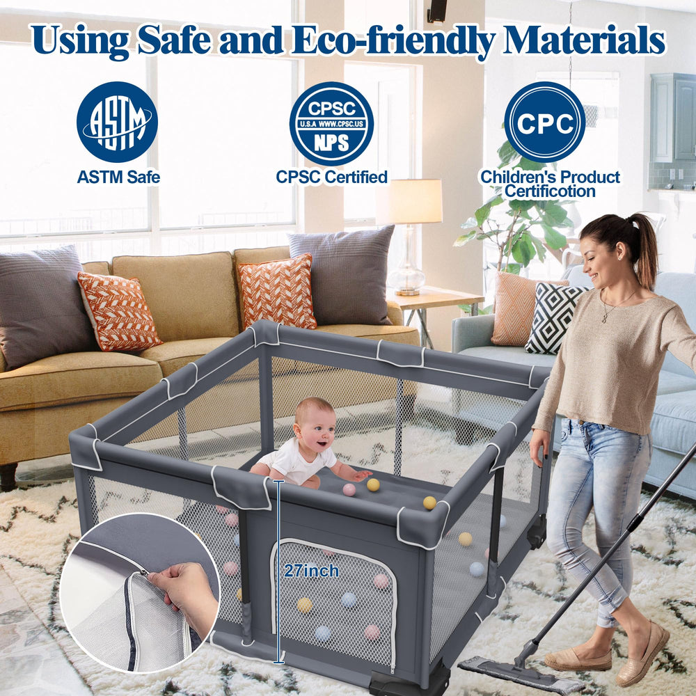 Jixrolyn 360-degree visibility mesh walls for quick supervision.