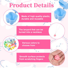 JIYIN blue tooth necklace box for organized tooth fairy memories